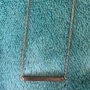 dainty gold bar necklace